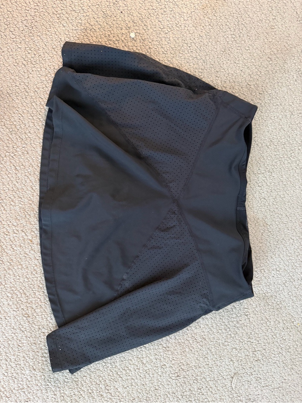 Alala Black Perforated Skater Active Skirt